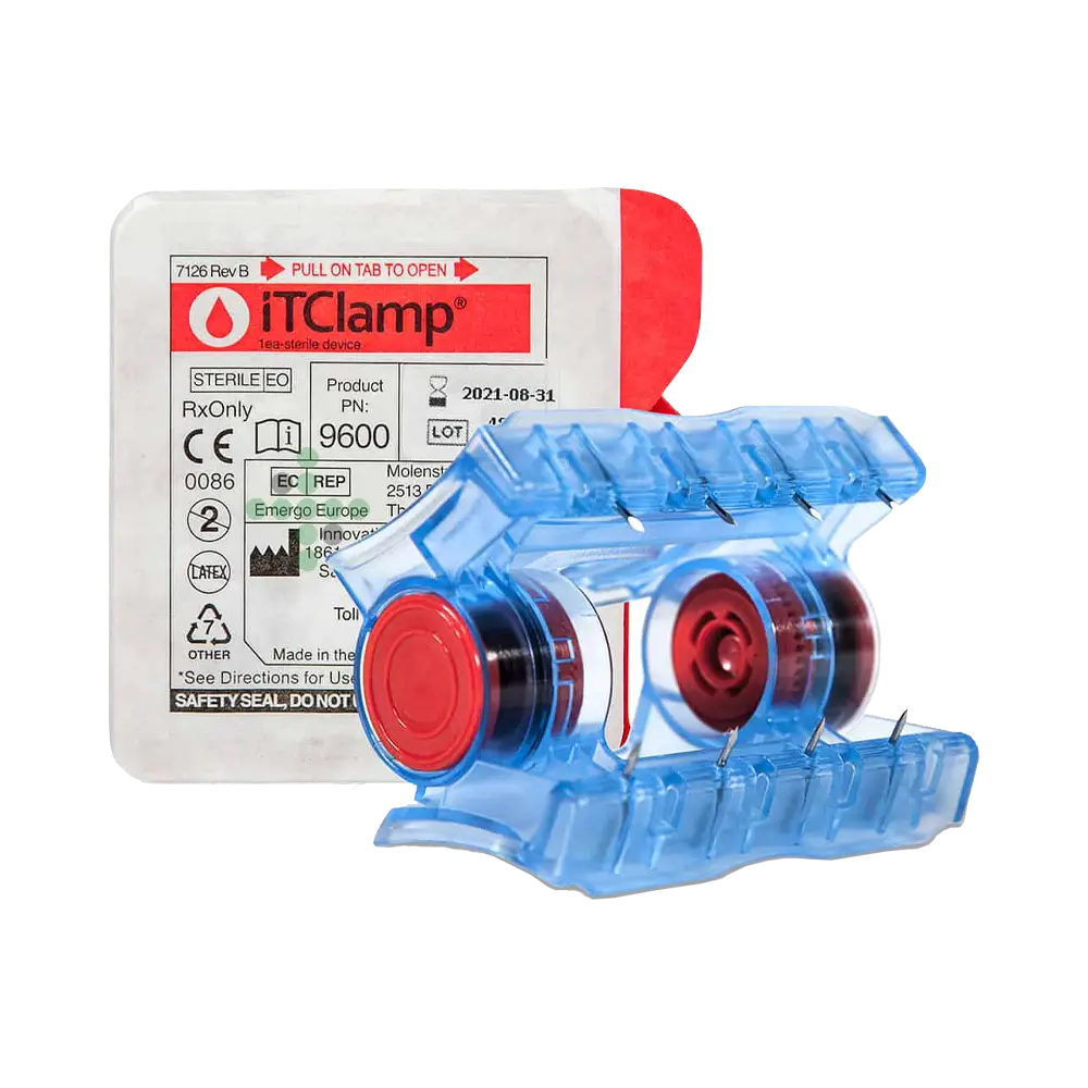 iTCLAMP - mechanická pomůcka pro zástavu krvácení.