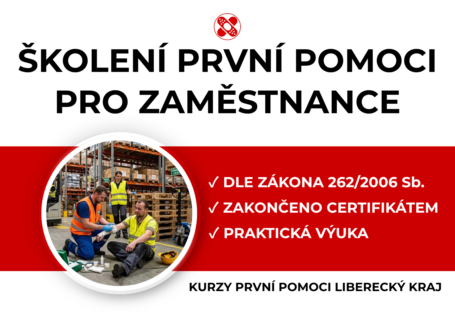 Školení první pomoci pro zaměstnance Liberec, Jablonec nad Nisou